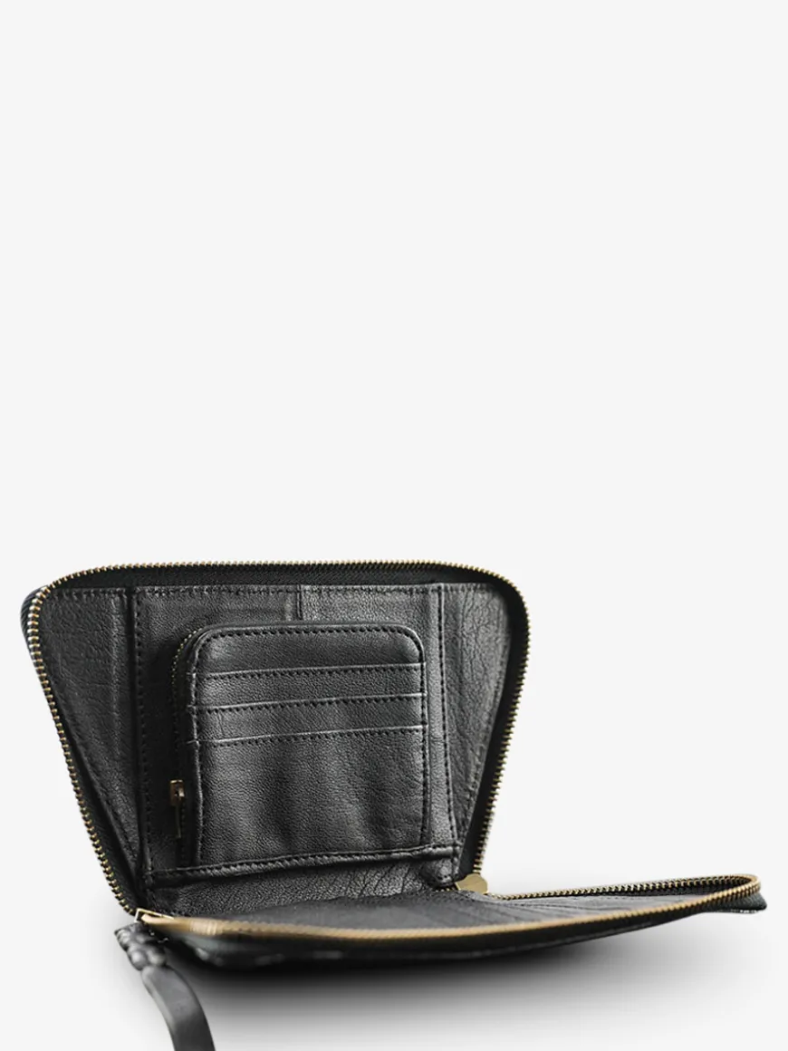 Leportefeuille Emma Python - Argente / Noir