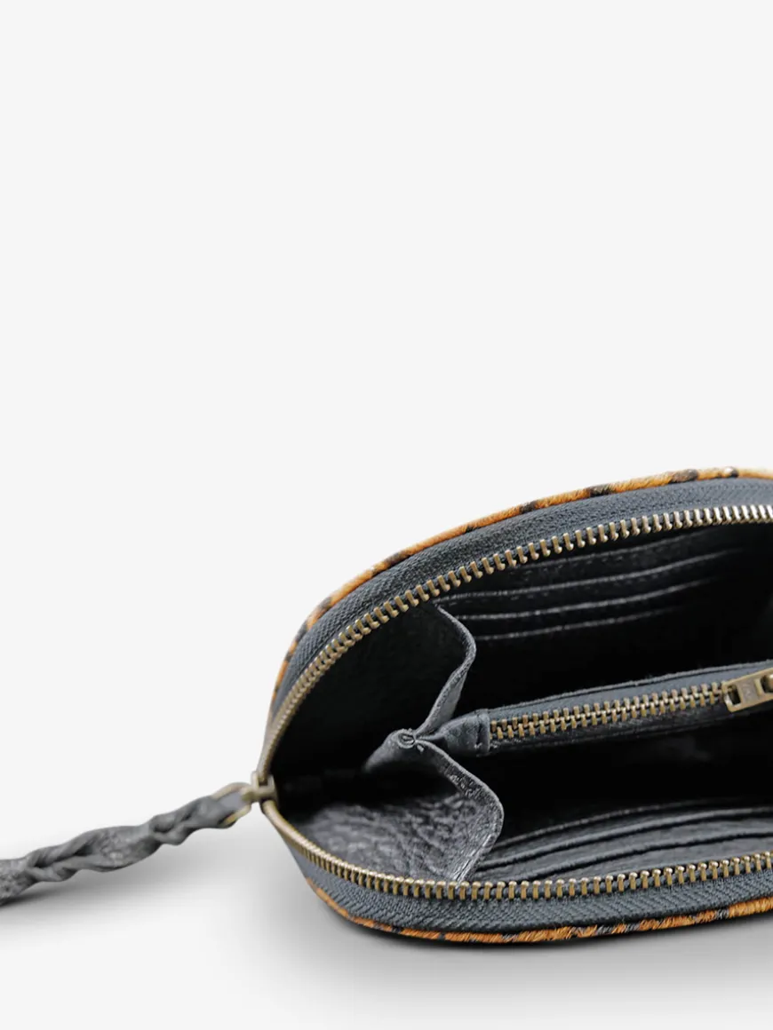 Leportefeuille Manon Leopard - Noir